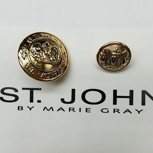 St. John buttons NEW goldtone